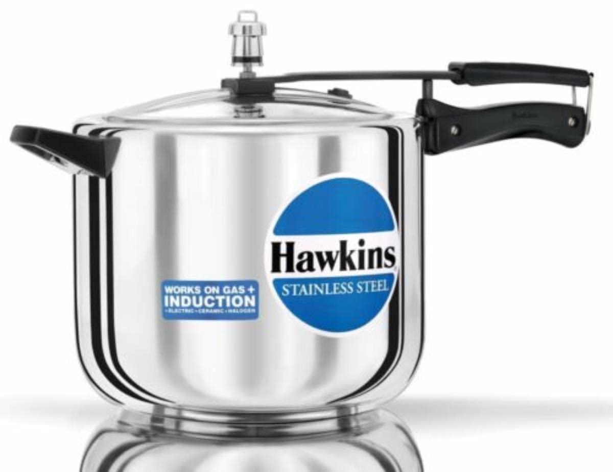 HAWKINS D40 Pressure Cooker, 10 Litre, Silver