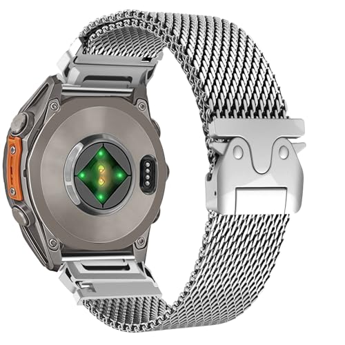 Titanium Strap for Garmin fenix 6x/6x Pro, Easy Fit 26mm Titanium Bracelet for Fenix 5x/5x Plus/7x/7x Pro/8/8 pro 51mm/3/3 HR/Tactix 7/Tactix 7 Pro/Epix Pro 51mm/Garmin Enduro 3/Descent MK1/2 /2i