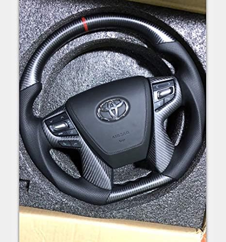 トヨタ ハイエース0系 アルファードヴェルファイア系 Brz86 B085l9grfq カムリ 内装パーツ クラウン マークｘ カーボン調 スボーツ式 車 バイク ステアリング ハンドル本体 自動車 カスタム改装 マークｘ130 B085l9grfq