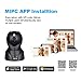 BEW 1080P Wireless IP Camera with 2-Way Audio for Baby / Nanny / Pet Monitoring and Home Security, Black