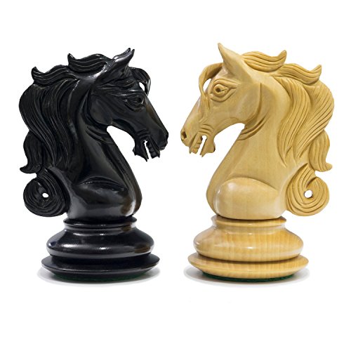 The Cavalry Series Luxury Chessmen Ebony 4.25"