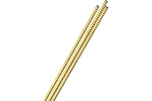 M METERXITY 3-Pack 300mm Brass Round Tube, 3mm OD 0.2mm Wall Thickness H65 Brass Seamless Tubing for Construction/Machining/DIY Crafting, Metal Straight Pipe [0.12x0.01x11.8IN]