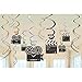Amscan Lights, Camera, Action Hanging Swirl Decorations, 12 Pcs