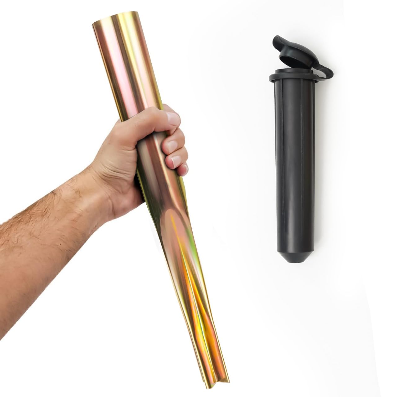 WINSOME Heavy Duty Rotary Washing Line Spike with Plastic Adapter (32mm and 40mm) | Galvanised Garden Ground Spike for Rotary Airers & Washing Line Base