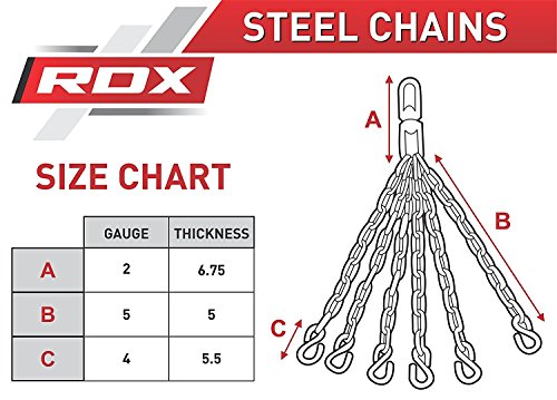 RDX Heavy Duty Boxing Punch Bag Iron 6 Panel Chains Wall Mount Punching MMA Training Hanger