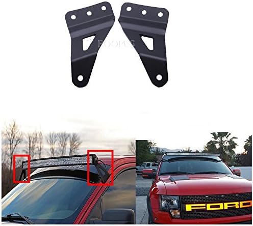 ROOPUS Upper Windshield Mount Bracket Curved 50"LED Light Bar Roof Mounting Brackets For Silverado 4WD/2WD GMC Sierra 2500HD Pickup