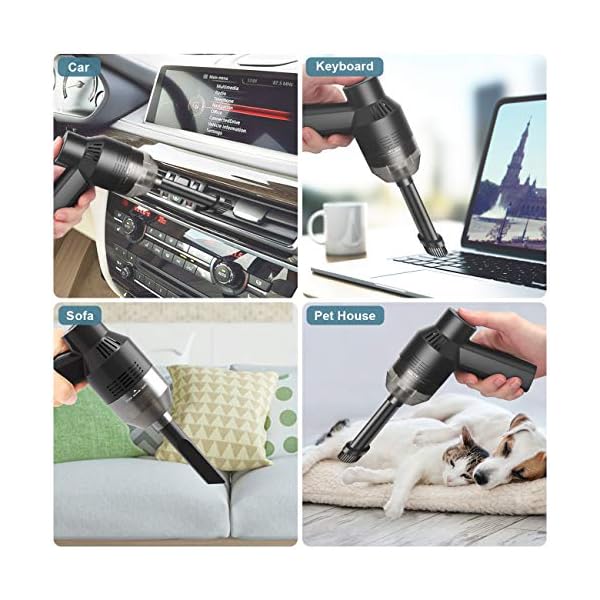 [Upgrade] HONKYOB Mini Vacuum Cordless Vacuum Keyboard Cleaner Rechargeable Desk Vacuum for Cleaning Dust,Hair,Crumbs…