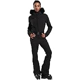 IMPHUT Women's One Piece Ski Suits Slim Waterproof Jumpsuits Windproof Snowsuit Insulated Ski Jumpsuit Skiing Sports