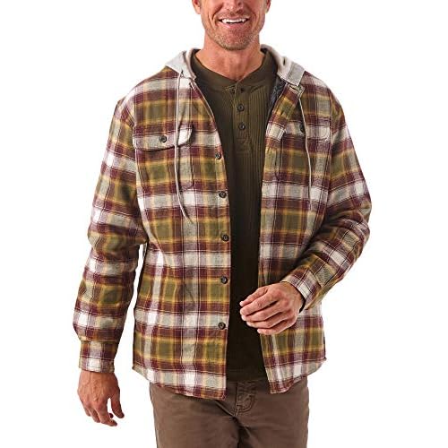 wrangler quilted lined flannel shirt