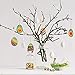30 Pieces Easter Egg Unfinished Wood Ornaments Wood Slices DIY Crafts Unfinished Wooden Easter Ornaments with Hemp Rope for Kids Easter Party Supplies Home Hanging Decoration