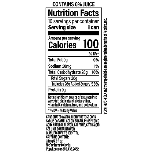 PEPSI WILD CHERRY COLA SODA POP MINI CANS, 7.5 OUNCE MINI CANS (10 PACK) (PACKAGING MAY VARY)​