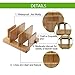 cuteadoy Natural Bamboo Cutting Board Rack, Kitchen Houseware Organizer Pantry Rack Skid Resistance for Cutting Board/Dish/Plate/Pot Lid/Book