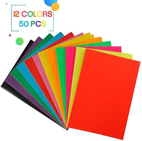 Phetron Vinyl Sticker Sheets Permanent Adhesive Backed Vinyl Sheets, Self Adhesive Vinyl with Assorted Colors