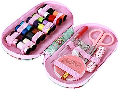 YESMAEA Portable Mini Sewing Kit DIY Sewing Supplies Organizer Mini Sewing Kit for Traveler, Adults