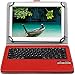 IVSO Lenovo Tab 2 A10/ Lenovo TAB-X103F Tab 10 Keyboard case -Ultra-Thin Detachable Keyboard Stand Case for Lenovo Tab 2 A10-70/ Tab 3 10 Business TB3-X70/ TAB-X103F Tab 10 Tablet, Red