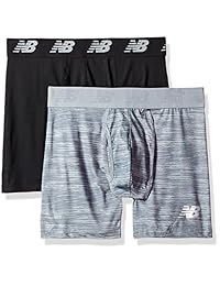 New Balance Calzoncillos tipo bóxer de alto rendimiento para hombre de 6 pulgadas (paquete de 2)