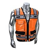Radians SV65-2ZOM-M Surveyors Safety Vest, Hi-Viz Orange, Medium