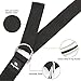 Fragraim Yoga Straps (8ft, 2 Pack) – Durable Cotton Exercise Strap with Adjustable D-Ring Buckle for Stretching, Gym Workouts – Improve Flexibility, Balance and Physical Therapy (Black)thumb 2