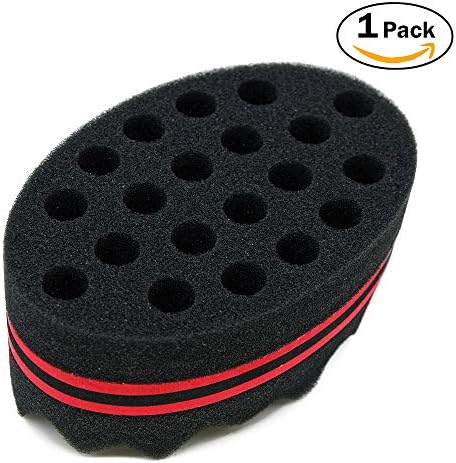 Curl Sponge Hair Twist Sponge Curling Barber Sponge Brush with Big Wave Big Holes for Perfect Natural Afro Dreadlocks Coil Curl by OSMOFUZE (1 Pack)