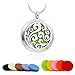 ttstar Diffuser Necklace Essential Oil Diffuser Relief Aromatherapy Necklace for Women Girls with 20 Felts Pads (2PCS)