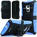 i-Blason For HTC One MAX (5.9 Inch Display) Prime Series Dual Layer Armored Hybrid Case with Kick Stand (Blue)