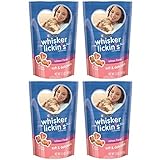 4-Pack Purina Whisker Lickin's Soft and Delicious Salmon Flavor Chewy Moist Cat Treats 2.5 Oz Bags 