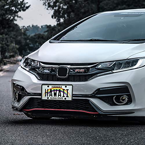 LotFancy Silicone License Plate Holder, 2PCS License Plate Frames with Mounting Accessories, Universal American Car Plate Cover, Black, Rust-Proof, Weather-Proof and Rattle-Proof