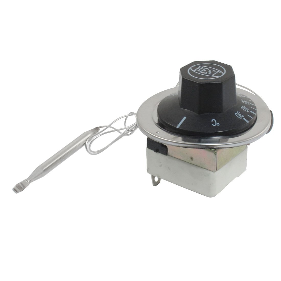 sourcing map 1NC 1NO AC 250 16A 30-110C Temperature Control Switch Capillary Thermostat for Oven Refrigerator Heater