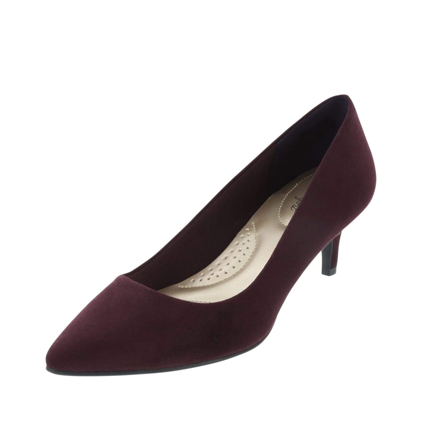 dexflex Comfort Black Violet Suede Women's Jeanne Pointed-Toe Pump 5 Regular