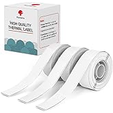 Phomemo D30 Label Tape, 3 Roll D30 Label Maker Thermal Labels, 0.59'' x 20ft Non-precut Self-Adhesive Thermal Sticker Paper Tape for Home, School, Office