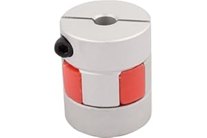 uxcell 6mm to 8mm Shaft Coupling 30mm Length 25mm Diameter Motor Coupler Aluminum Alloy Joint Connector for DIY Encoder