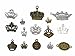 Kinteshun Alloy Multistyle Crown Charm Pendant Connector for DIY Jewelry Making Accessaries(50pcs,Assorted Colors)