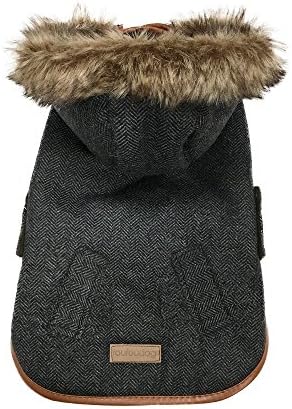 FouFou Dog 63041 Chelsea Coat for Dogs, Small, Black