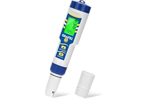 ORAPXI Pool Salt Tester Salinity Meter 6 in 1- Salt pH ORP TDS EC Temp Meter pH Meter for Pool Salt pH ORP Tester pH and EC Tester for Hydroponics, Saltwater Pool, Hot Tubs, Aquarium