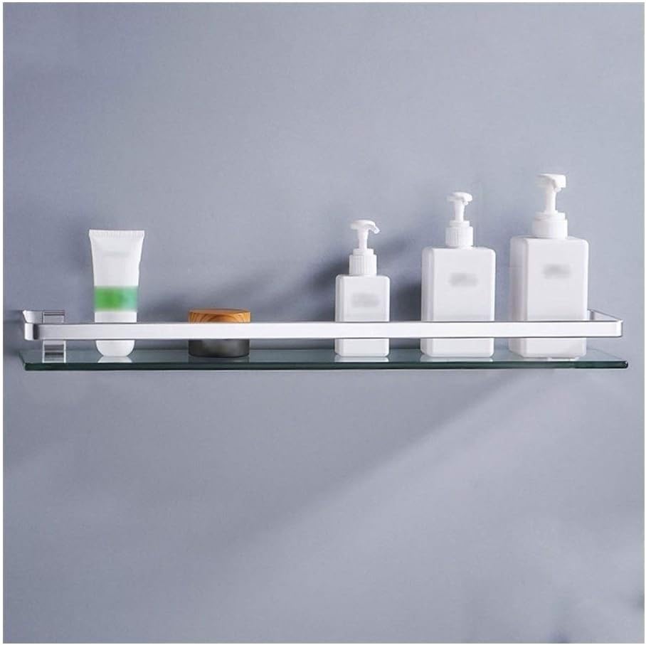QingH yy Shower Caddies Shelf 8MMThick Bathroom Corner Tempered Glass