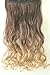 Heahair® Full Head Clip in Hair Extensions Ombre One Piece 2 Tones Wavy Curly Black Brown Blonde (Chocolate Brown to sandy Blonde)