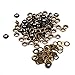 Yosoo 8mm Grommets Eyelets Kit, Antique Brass Round Eyelets kit with Washers for Leather, Clothes, Shoes, Belts, Bags, DIY Crafts, 100sets