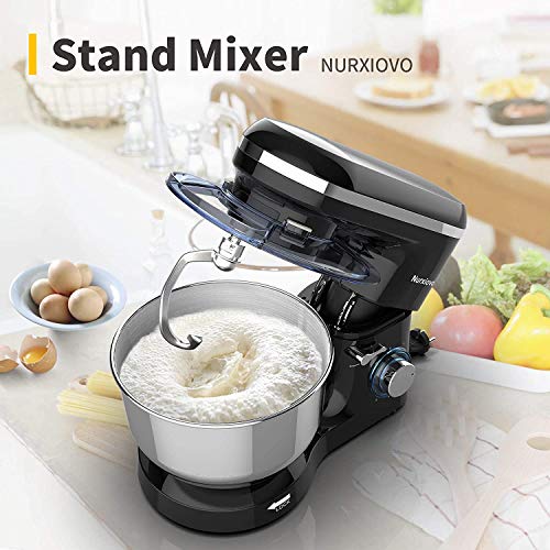 Nurxiovo 6.5QT Stand Mixer 660W Electric Mixer Kitchen TiltHead Food