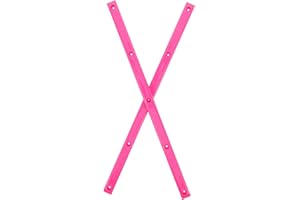 ibasenice 2pcs Pink Abs Protective Longboard Rail Guards Rib Bones Skateboard Accessories Bumper Guard