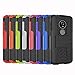 Yiakeng for Moto E5 Play Case, Moto E5 Cruise Case, Dual Layer shockproof Slim Protective with kickstand Hard Phone Case Cover for Motorola Moto E5 Play (Blue)