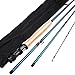 Sougayilang Fly Fishing Rod and Reel Combos Lightweight Ultra Portable Fly Fishing Pole with Aluminum Alloy 5/6 Fly Reel for Trout Salmon Carp Pikes Fly Fishing in Freshwater River Stream