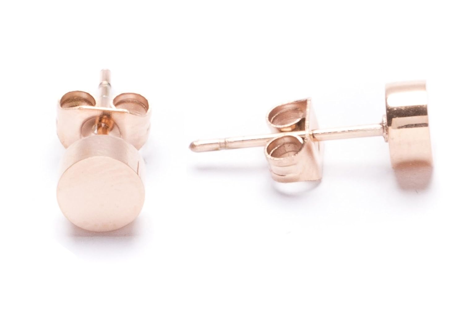 Happiness Boutique Damas Pendientes de Botón Redondos Oro Rosa  Pequeños Pendientes