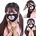 6 PCS Mouth Mask Teeth Pattern Cute Unisex Cotton Blend Anti-Dust Face Mouth-Muffle