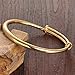 Girl Era 18K Elegant Simple Polished Bangle Bracelet Circle Charms Gold Braelets