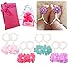 Elesa Miracle Baby Girl Pearl Chiffon Barefoot Flower Sandals Value Set of 4, in Gift Box (Set A)