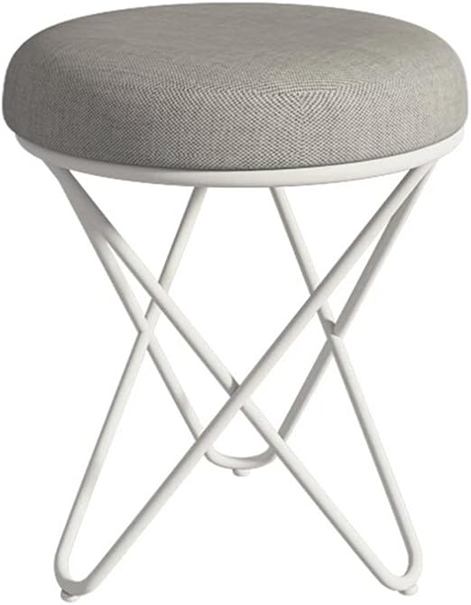 Modern Home Sofa Stool Cotton Linen Makeup Stool Chairs Vanity Stool Round Shoe Bench Gold Amazon Ca Home Kitchen