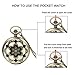 JewelryWe Romantic Peach Cherry Blossom Floral Woman Men Pocket Watch Pendant Necklace with Chain,