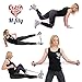 M-fity Muscle Toner Resistance Tube Bands by Premium Figure 8 Training Exercise Cords Set of 3 + Sports Head Band + eBook on leading a healthy, active life