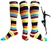 Compression Socks (1 pair) for Women & Men (Savvy Stripes, L/XL)