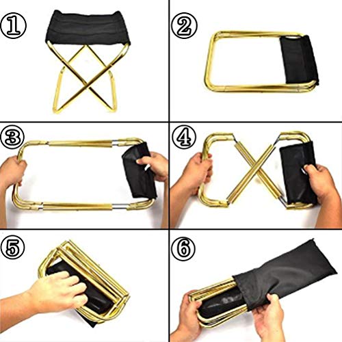 FTW Camping Stuhl Angeln Klappstuhl Leichter klappbarer Picknickstuhl Aluminium-Gartenmöbel Tragbarer Angelsitz (Color… – Bild 6